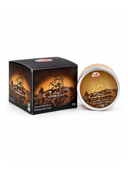 Al-Helal Bakhoor Al-Oud tanaga xushbo‘ylik beruvchi parfyumlangan krem, 25 g