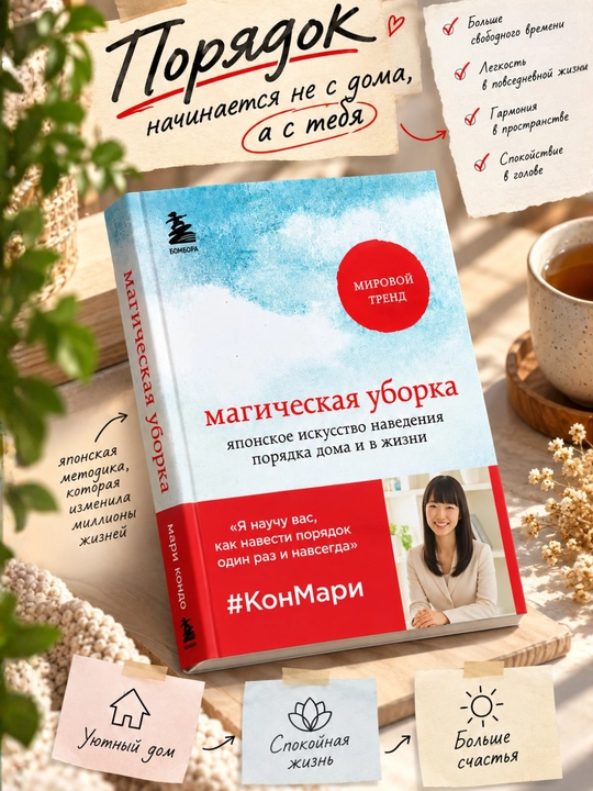 Sehrli tozalash, uy va hayotda tartib o‘rnatishning yapon san’ati Kitob, Mari Kondo - 