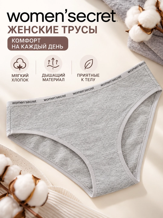 Женские классические трусы Women’secret из хлопка - 