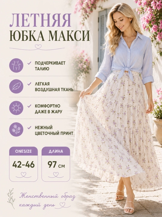 Yubka ayol Maxi, yubka yoz, uzun plashli keng yubka - 