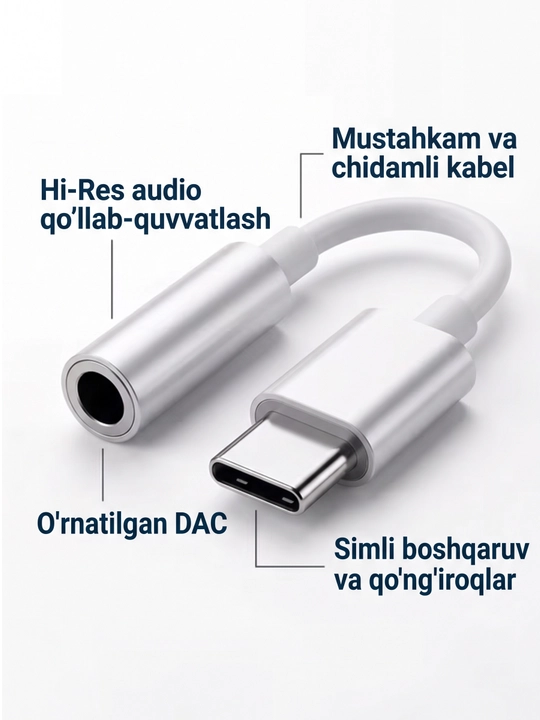 Переходник USB-C на 3.5 мм Jack для наушников