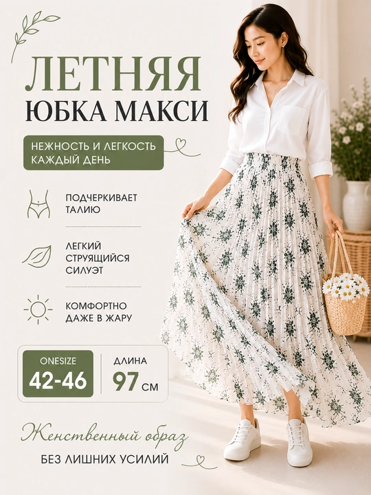 Yubka ayol Maxi, yubka yoz, uzun plashli keng yubka - 