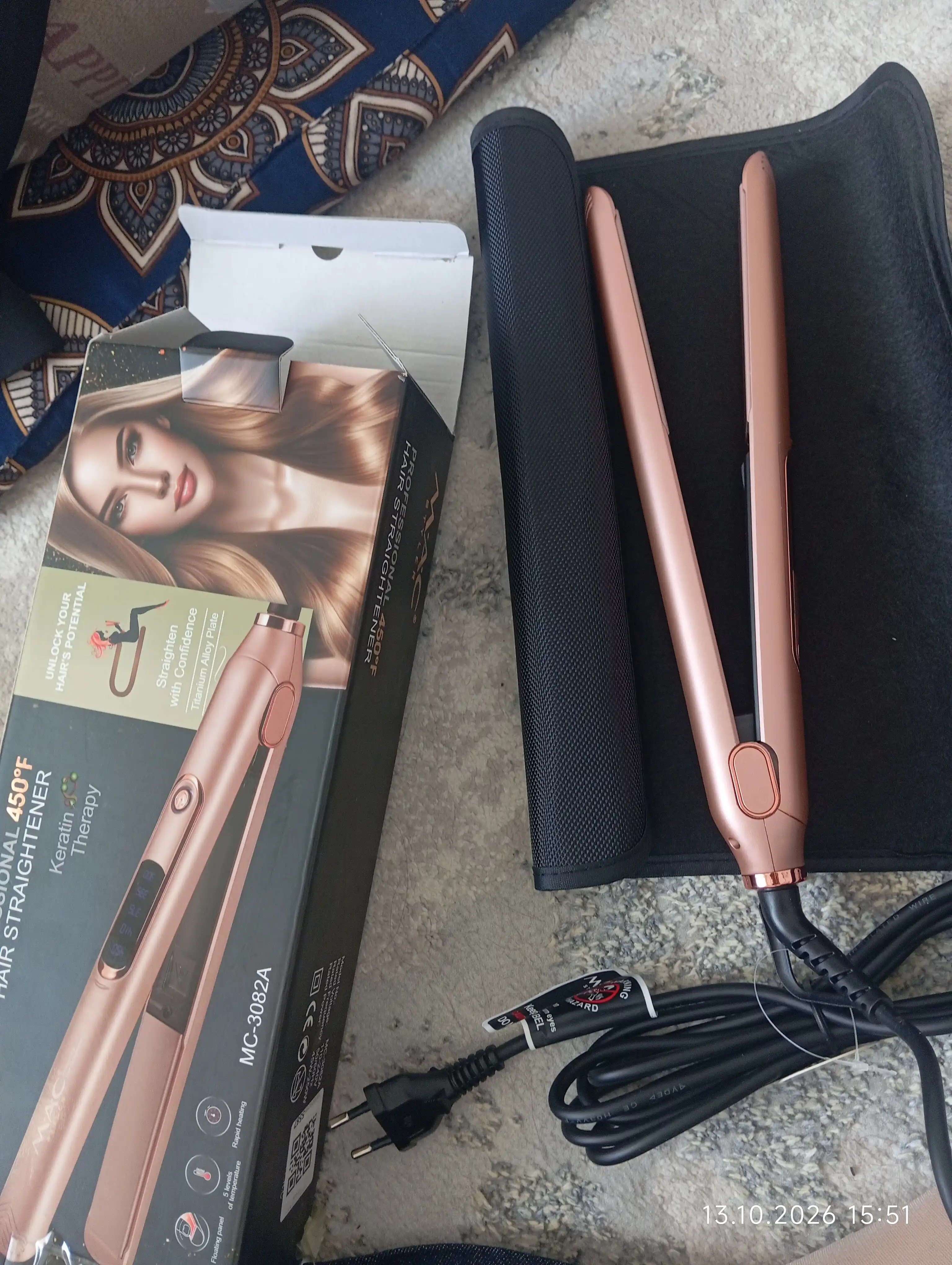 MAC MC-2021 professional soch to‘g‘rilagichi, keramik, LCD displeyli