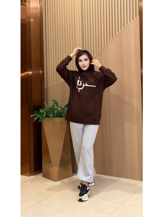 Ayollar uchun sport dvoykasi kapyushonli hudi va shim oversize uslub 46–52 gach standart - 