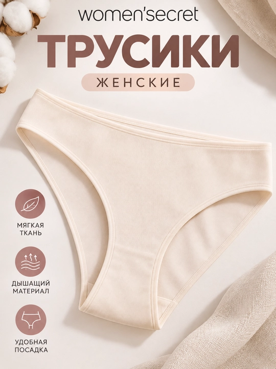 Women’secret ayollar uchun choksiz, elastik ichki trusiklar