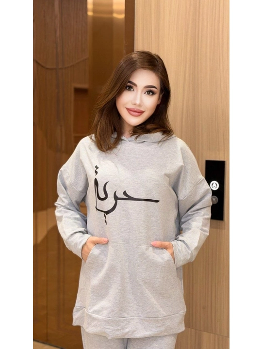 Ayollar uchun sport dvoykasi kapyushonli hudi va shim oversize uslub 46–52 gach standart
