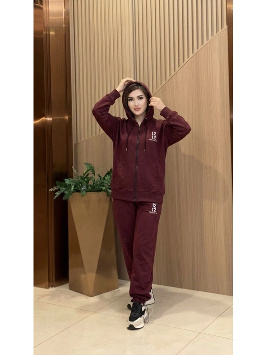 Ayollar uchun sport dvoykasi kapyushonli hudi va shim oversize uslub 46–52 gach standart
