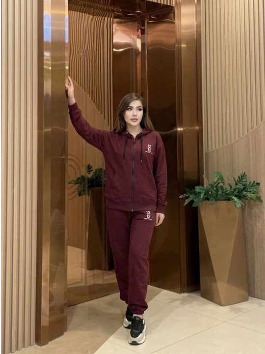 Ayollar uchun sport dvoykasi kapyushonli hudi va shim oversize uslub 46–52 gach standart