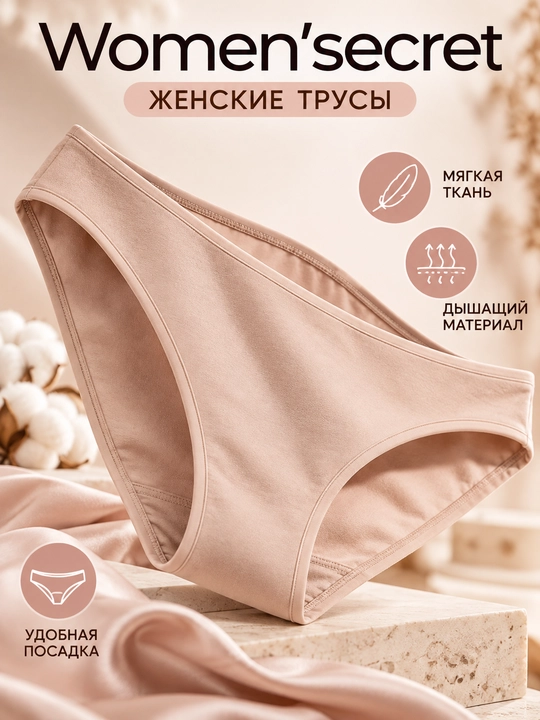Women’secret ayollar uchun choksiz, silliq ichki trusiklar