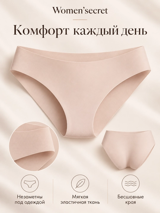 Women’secret ayollar uchun choksiz, silliq ichki trusiklar