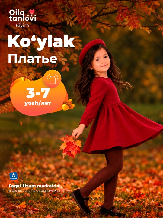 Qizlar uchun uzun yengli futer ko'ylagi issiq kundalik - 