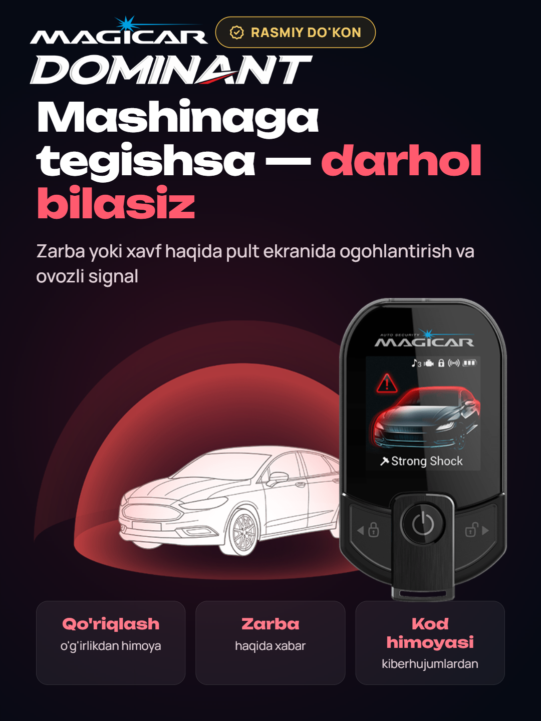 Сигнализация Dominant Magicar, с дистанционным управлением для авто D909S