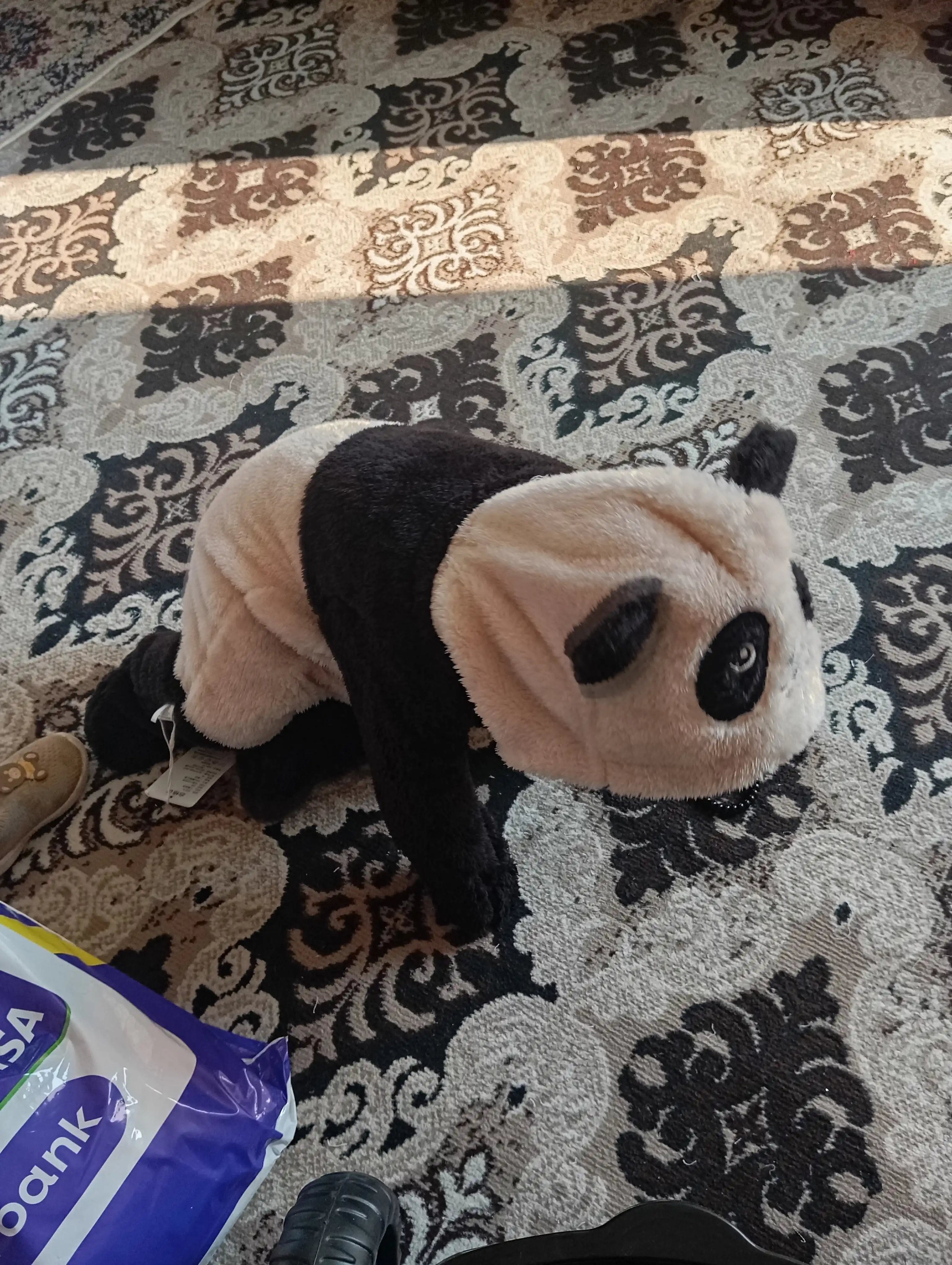 Bolalar uy kombinezoni, panda, quyon, ayiqcha, qish-bahor, yumshoq va iliq