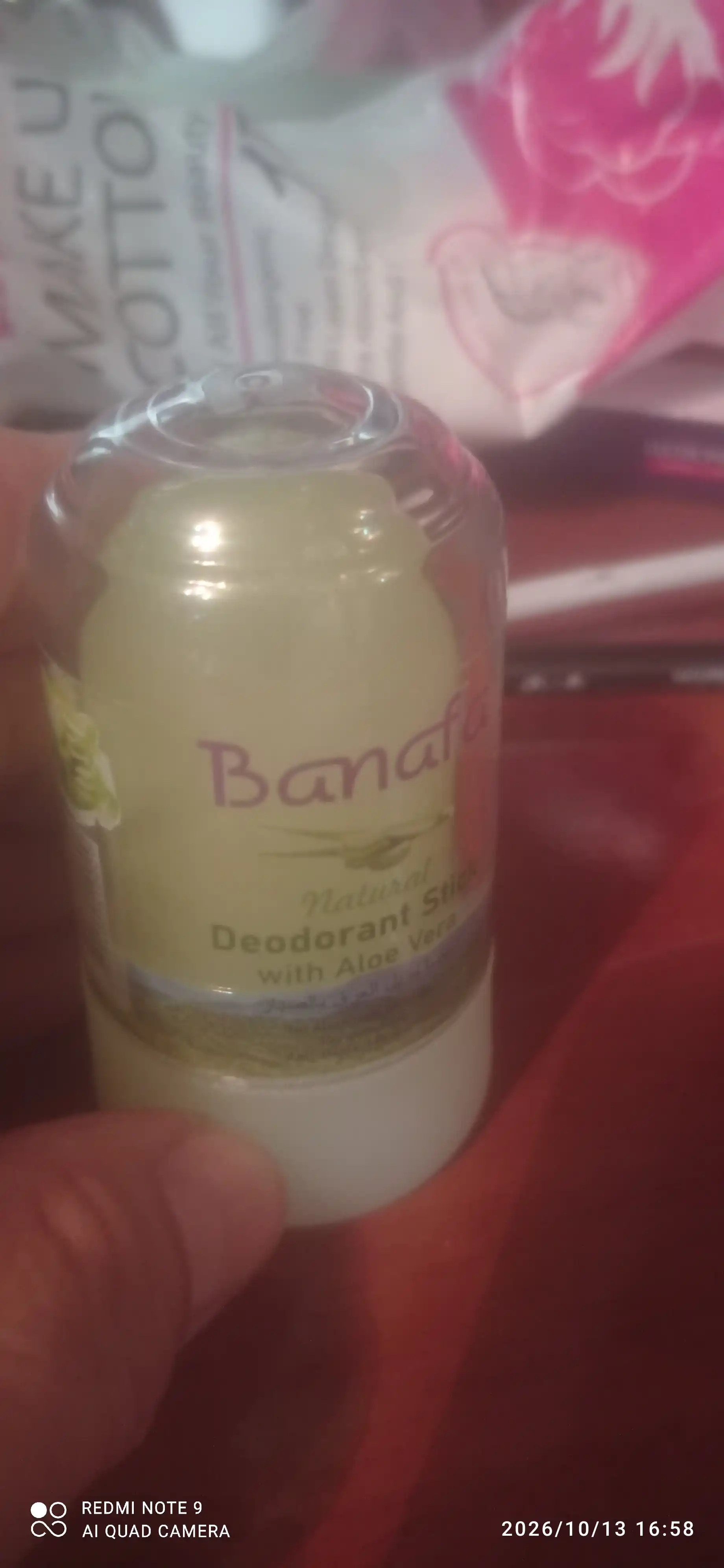 Натуральный минеральный дезодорант, квасцовый, Deodorant Stick Banafa, U&I 70 гр