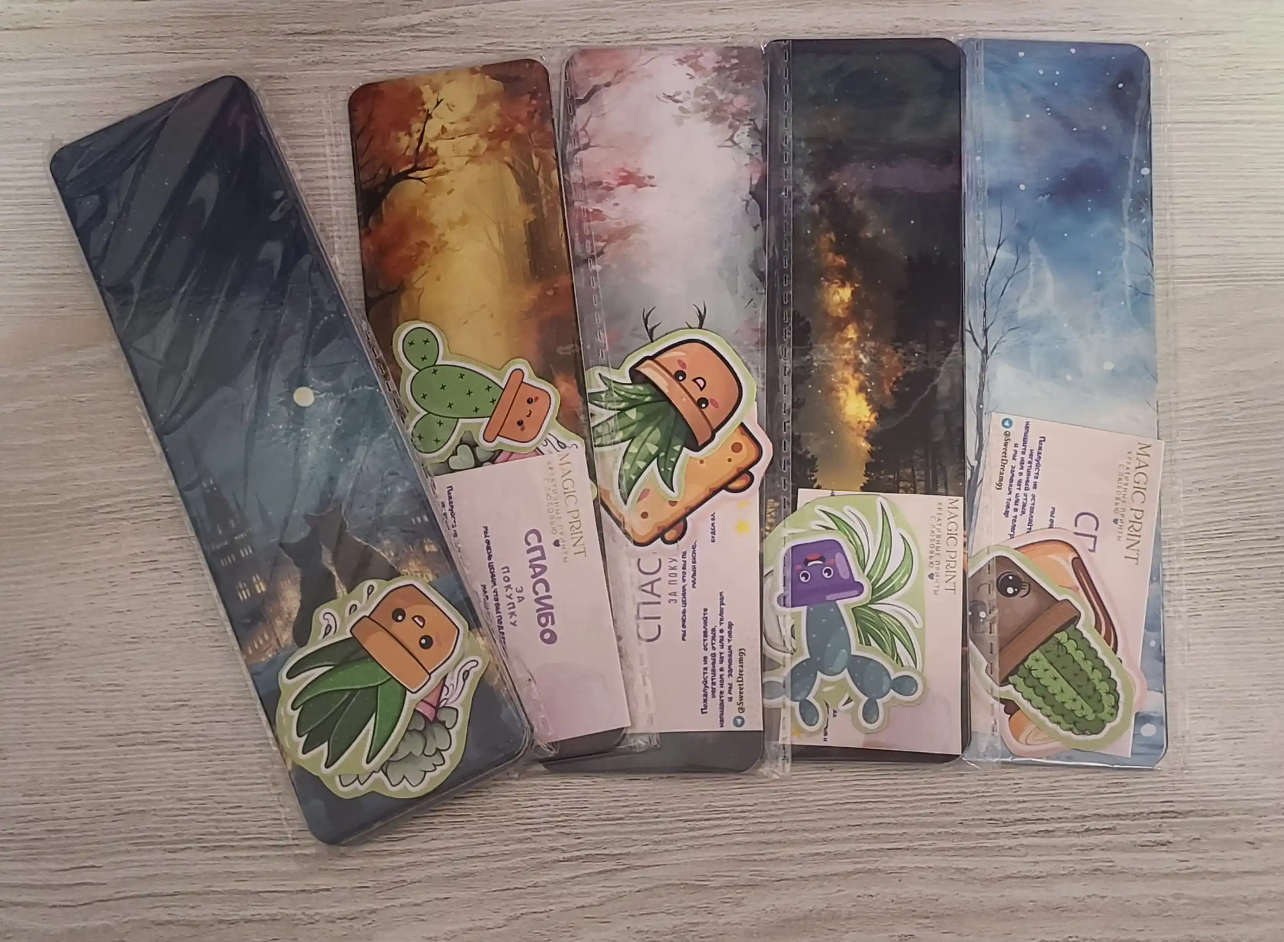 Bookmark kitoblar uchun zakladkalar, xatcho'plar 5 dona, 5.5×19sm, laminatsiyalangan