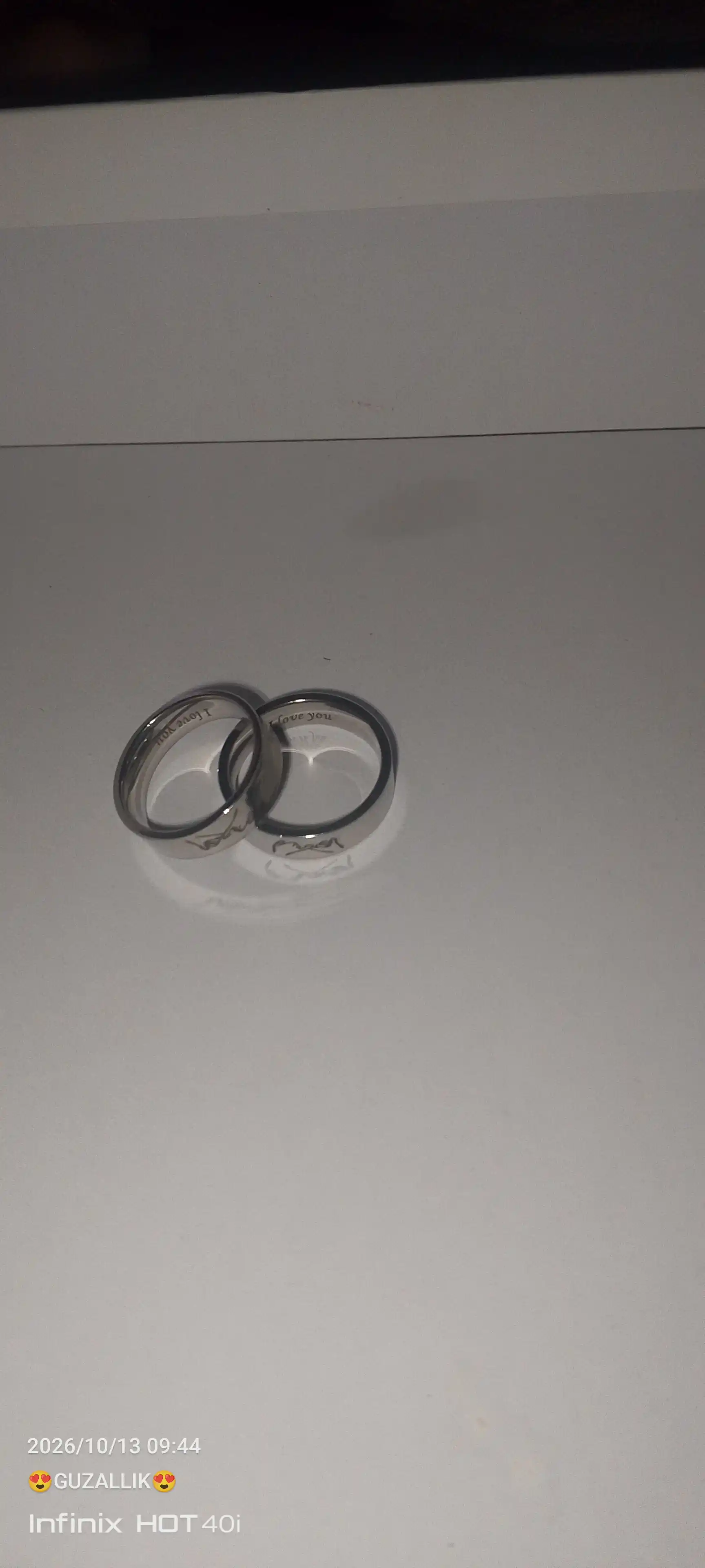 Парные кольца с гравировкой, 1 шт