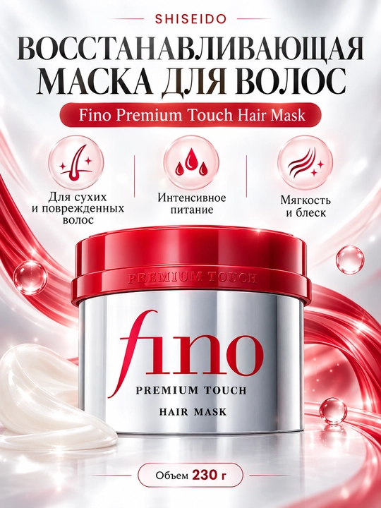 Маска для сухих и поврежденных волос SHISEIDO Fino Premium Touch - 