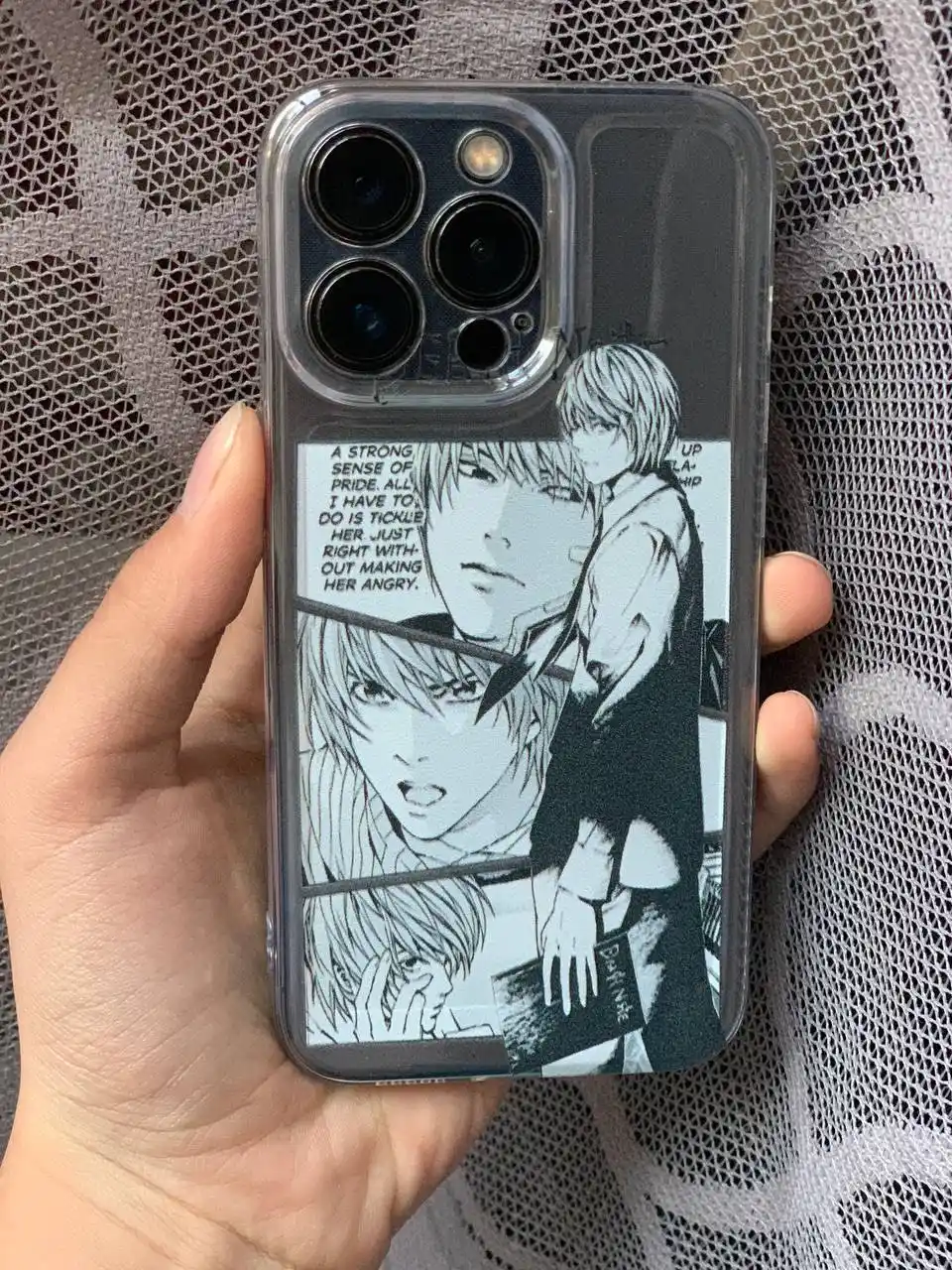 Shaffof silikon telefon g‘ilofi — Death Note