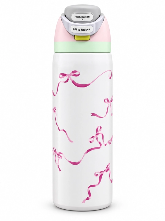 Termos 950 ml, tugmali qulflanadigan qopqoqli, rangli dizayn