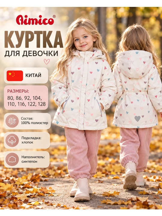 Куртка легкая, ветровка осенняя,наполнитель синтепон, Китай, 80-128, подкладка хлопок - 