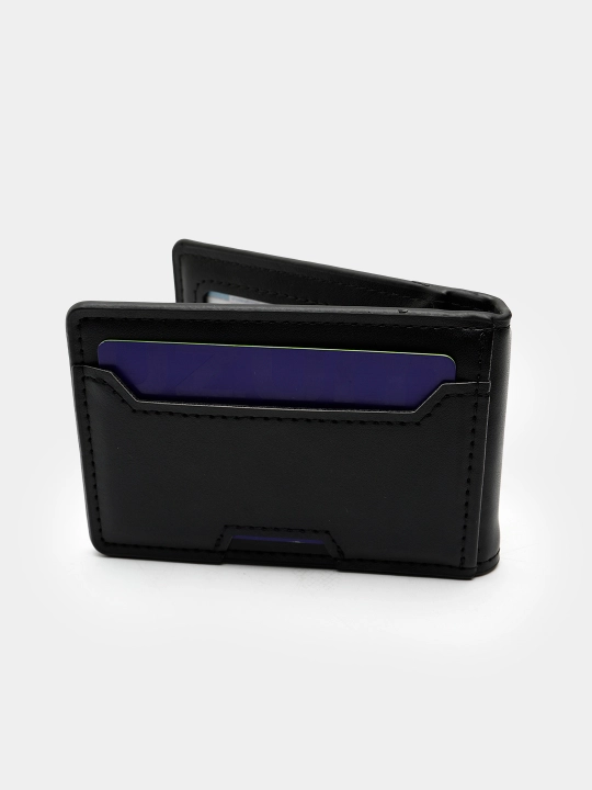 Кошелек мужской из экокожи, картхолдер с зажимом для карт и купюр