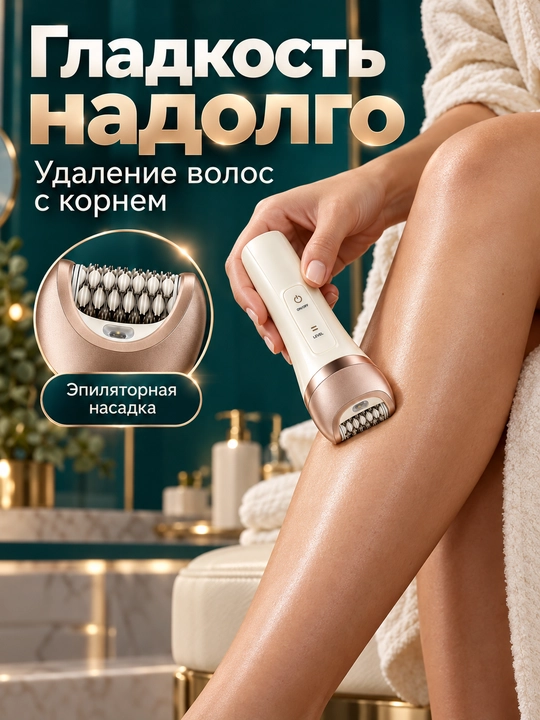 Эпилятор женский для тела 6 в 1, для удаления волос на ногах, лице и бикини