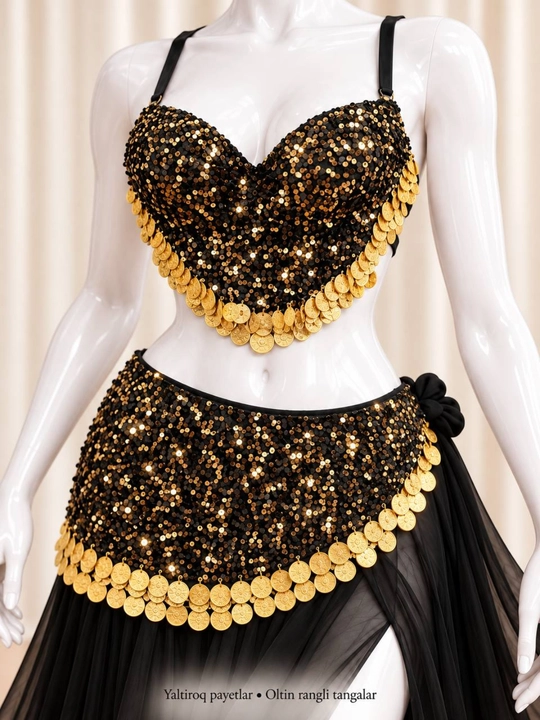 Arabcha raqs libosi, belly dance kostyumi, tangachali, byustgalter 75–100