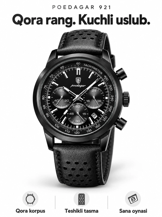 POEDAGAR 921 Yapon kvarts mexanizmi classic Elite uchun Ishlangan