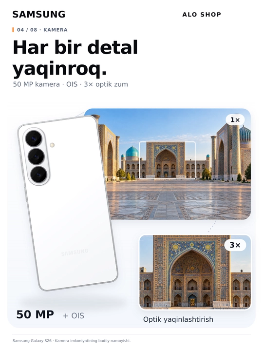 Smartfon Samsung Galaxy S26 6,3" AMOLED 120 Hz 50 MP Exynos 2600 5G AI