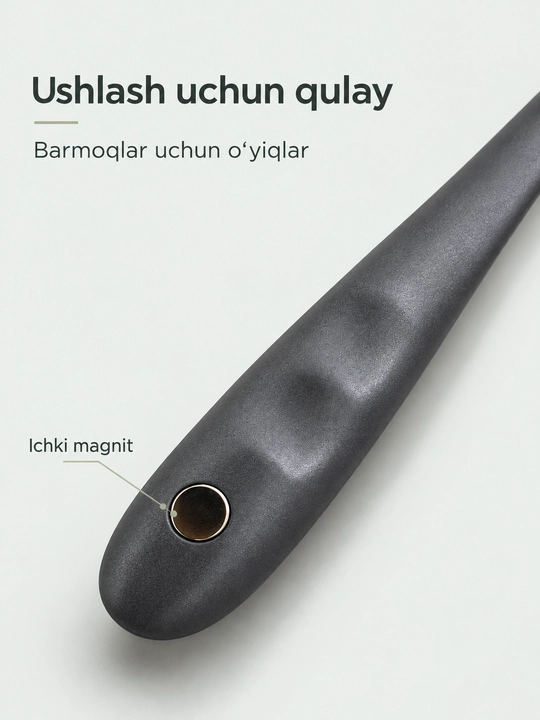 Uzun magnitli poyabzal qoshiqchasi, 70 sm, devorga o'rnatiladigan