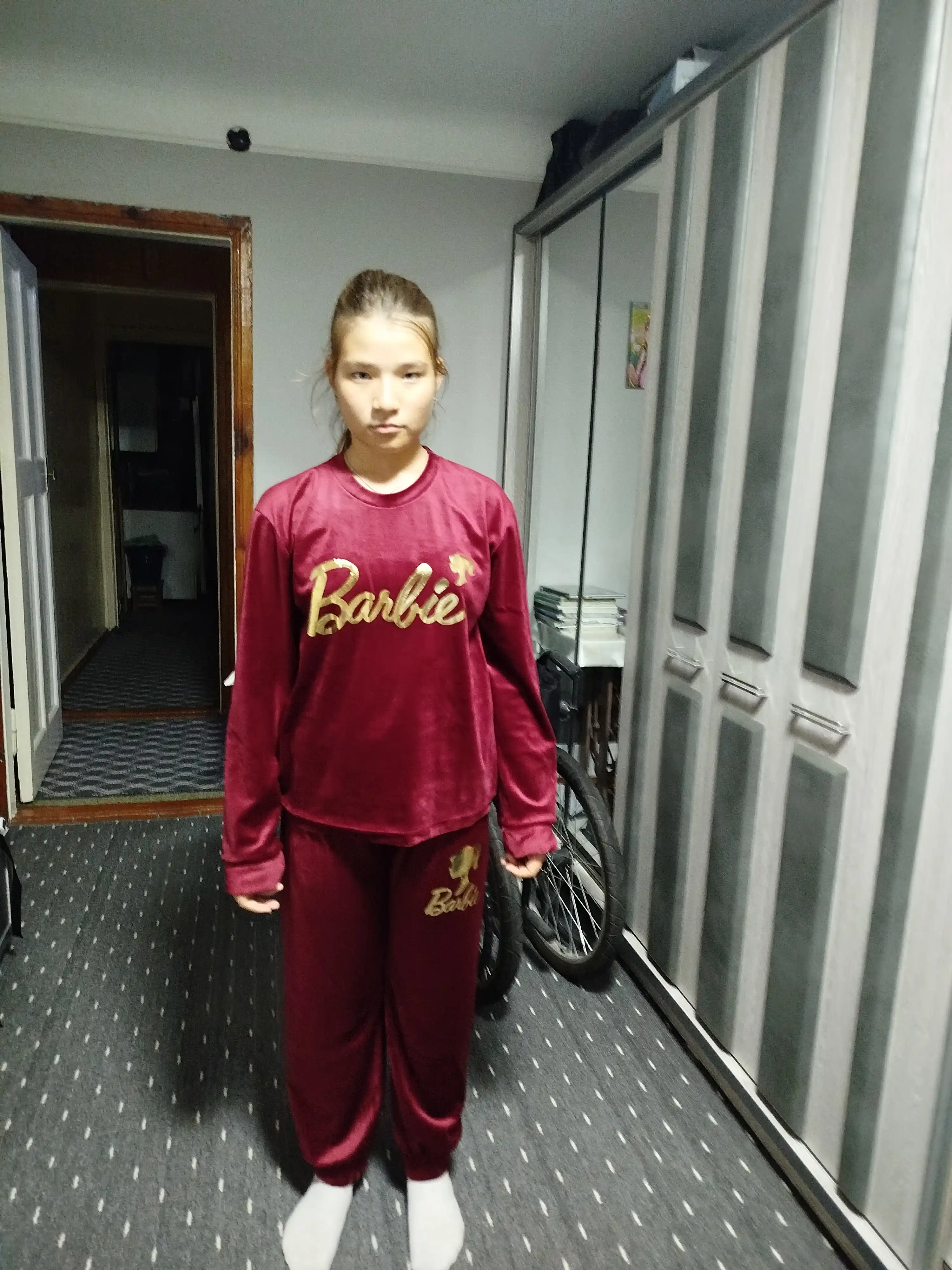 Kuz mavsumiga mos, issiqlikni saqlaydigan ayollar pijama to‘plami, 46-50-o‘lchamlar