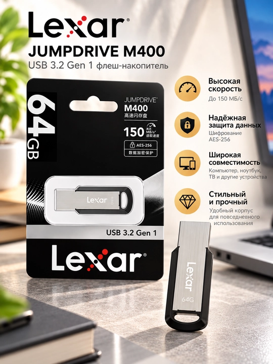 Флешка Lexar USB 3.2 Gen1   64 Gb - 