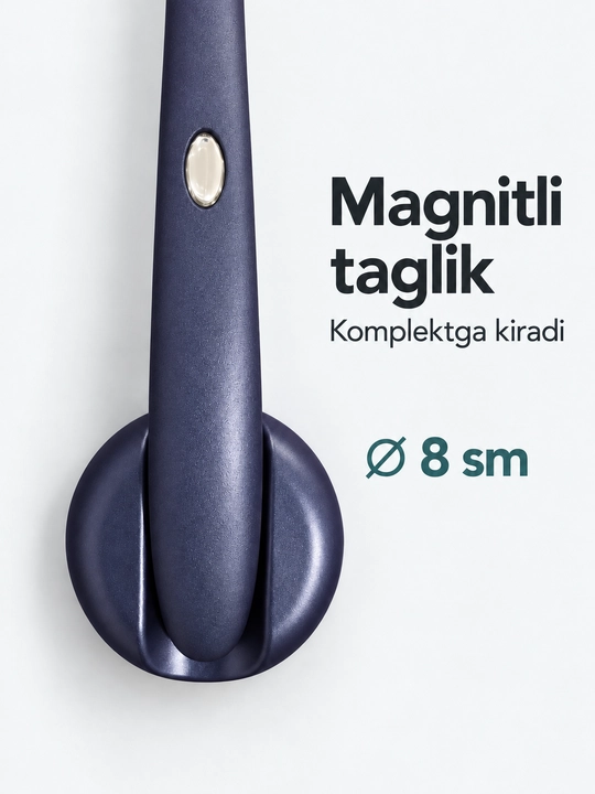Uzun magnitli poyabzal qoshiqchasi, devor ushlagichli (70 sm)