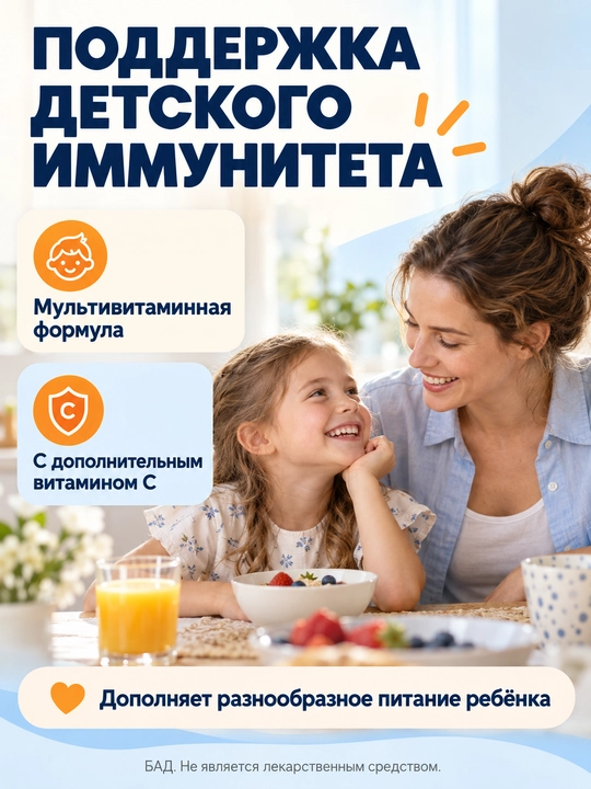 21st Century Zoo Friends Мультивитаминные жевательные +с витамином C, 60 шт