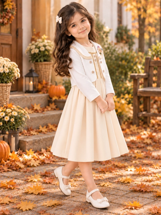 Платье с кастюмом для девочки, комплект двойка из ткани драп, 4–5-6 лет