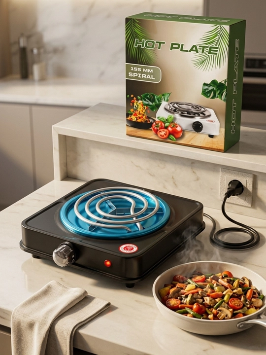 Электрическая настольная плита "Hot Plate" спиральной формы диаметром 155 мм, портативная - 
