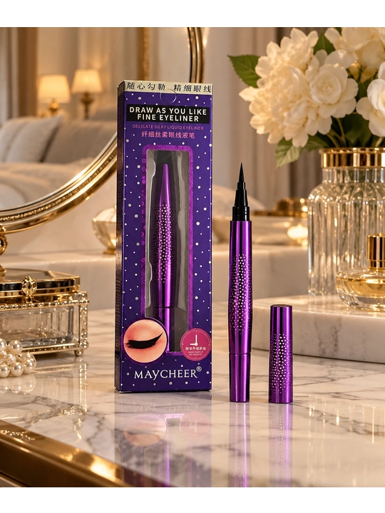 MAYCHEER Fine Eyeliner — ingichka cho‘tkali suyuq ko‘z podvodkasi, 462-model - 