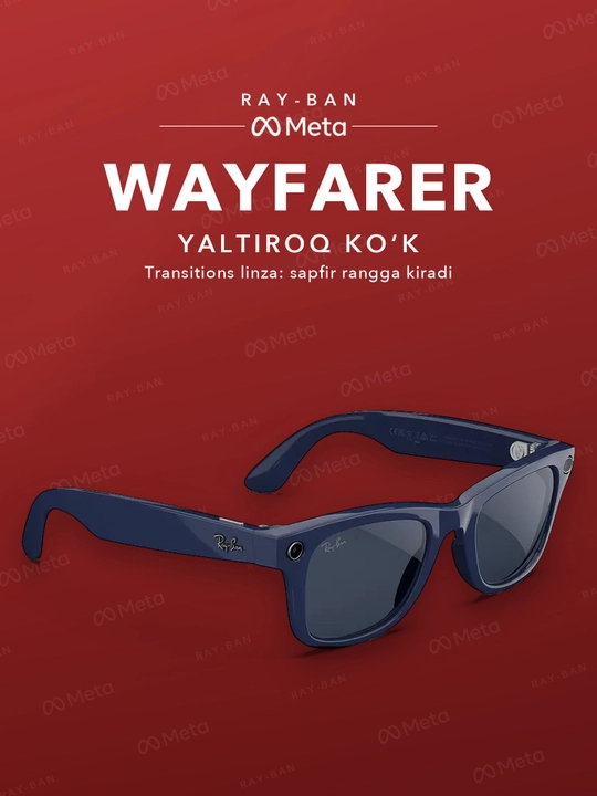 Ray-Ban Meta Gen 2 Wayfarer — умные очки второго поколения (разные цвета и линзы) - 