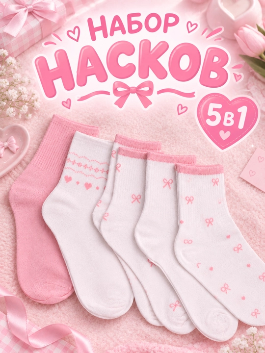 Носки набор  5 в 1 - 