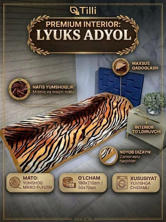 Adyol. Bir kishilik, ikki qavatli issiq va sifatli adyollar