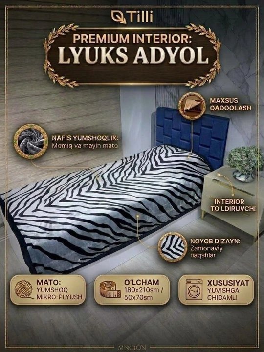 Adyol. Bir kishilik, ikki qavatli issiq va sifatli adyollar