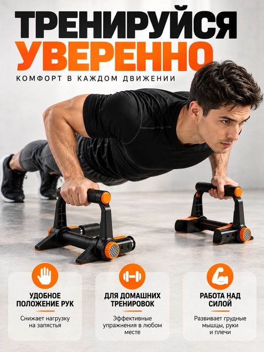 Упоры для отжиманий, тренажер для рук и грудных мышц, спортивные стойки, 2 шт