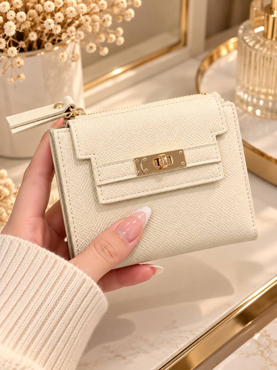 Женский кошелёк Hermès с металлической застёжкой - 