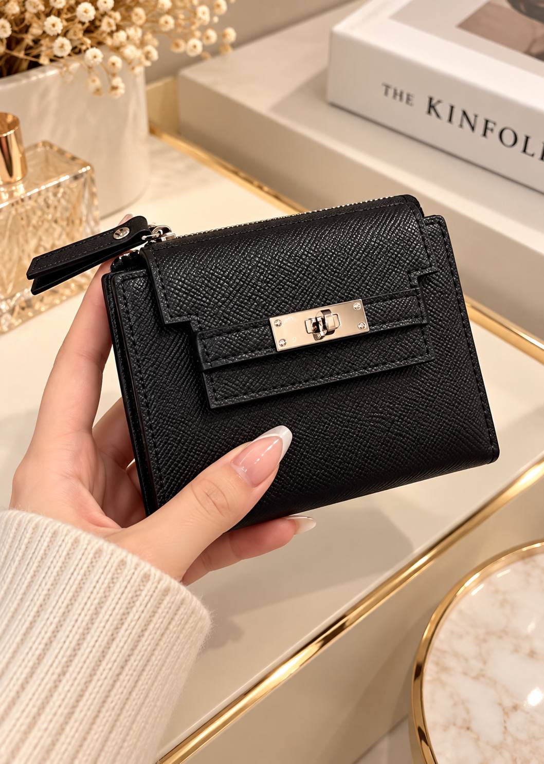 Женский кошелёк Hermès с металлической застёжкой - 