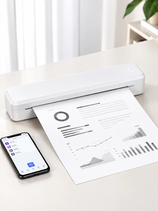 Portativ A4 termoprinter hujjat va chizmalarni tezkor siyohsiz hamda sifatli chop etadi - 
