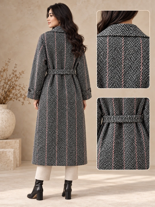 Ayollar paltosi, 100% kashmiri, yuqori sifatli uzun palto