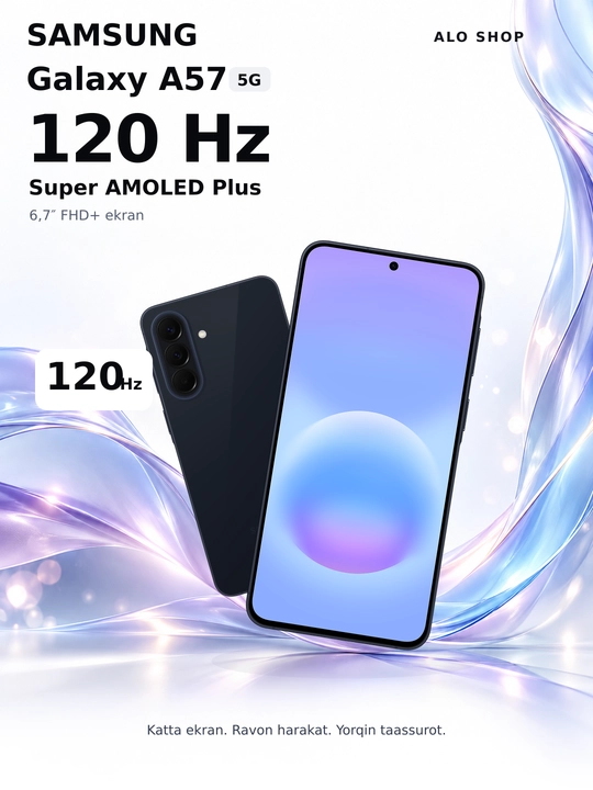 Samsung A57 5G, smartfoni, 50MP, sAMOLED, 120Hz, Sovg'asiga adapter