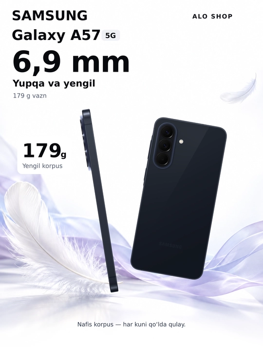 Samsung A57 5G, smartfoni, 50MP, sAMOLED, 120Hz, Sovg'asiga adapter