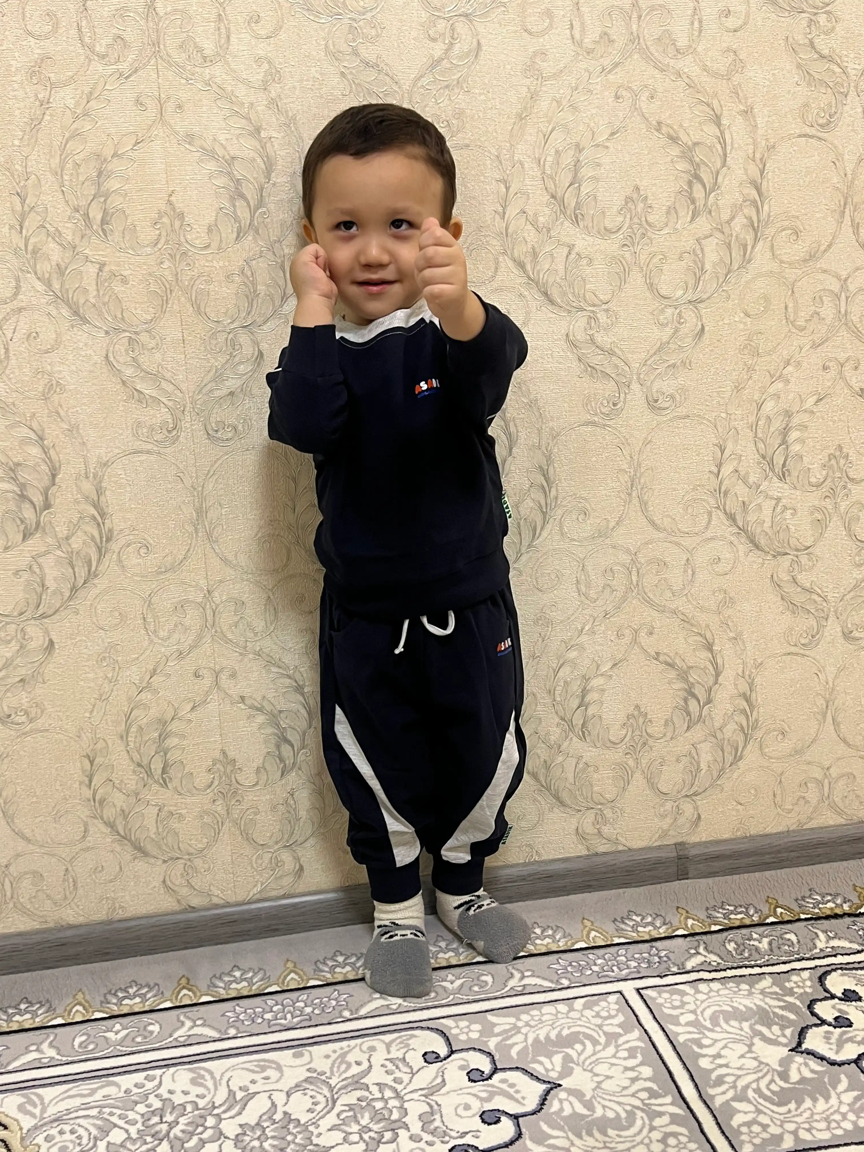 O‘g‘il va qiz bolalar uchun sport kostyumi, svitshot va shim, yumshoq mato