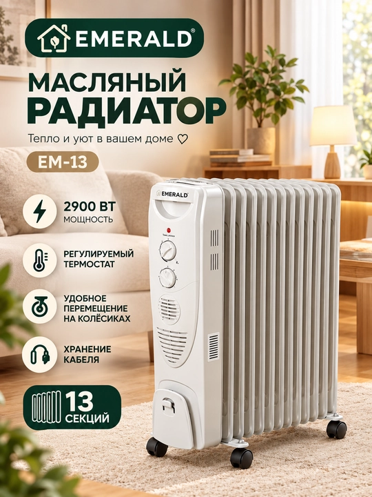 Moyli isitgich, obogrivatel, maslenniy radiatr +quritgich, qovurg‘a pechka, 40kv.m gacha